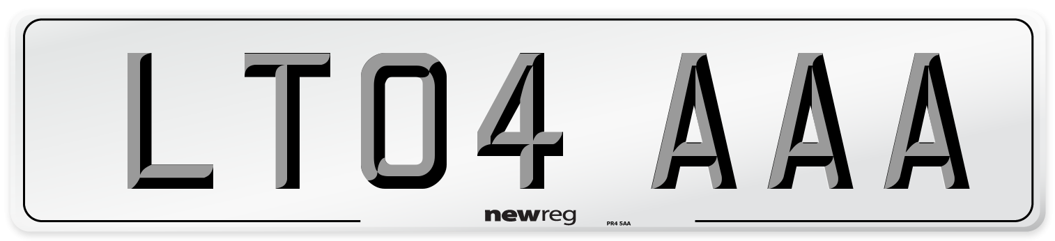 LT04 AAA Number Plate from New Reg